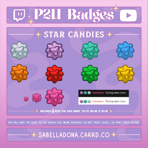 Star Candy Badges