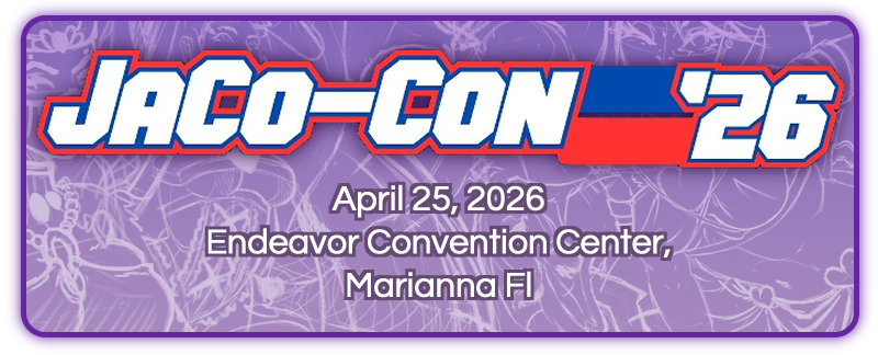 JaCo-Con is April 25th 2026 at Endeavor Convention Center in Marianna Florida. The event is hosted by Last Chapter Books.
